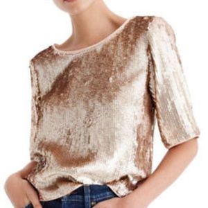 Pink Slouchy Sequin J.Crew Tee M